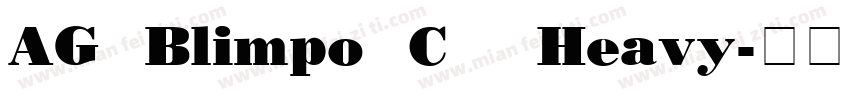 AG Blimpo C  Heavy字体转换